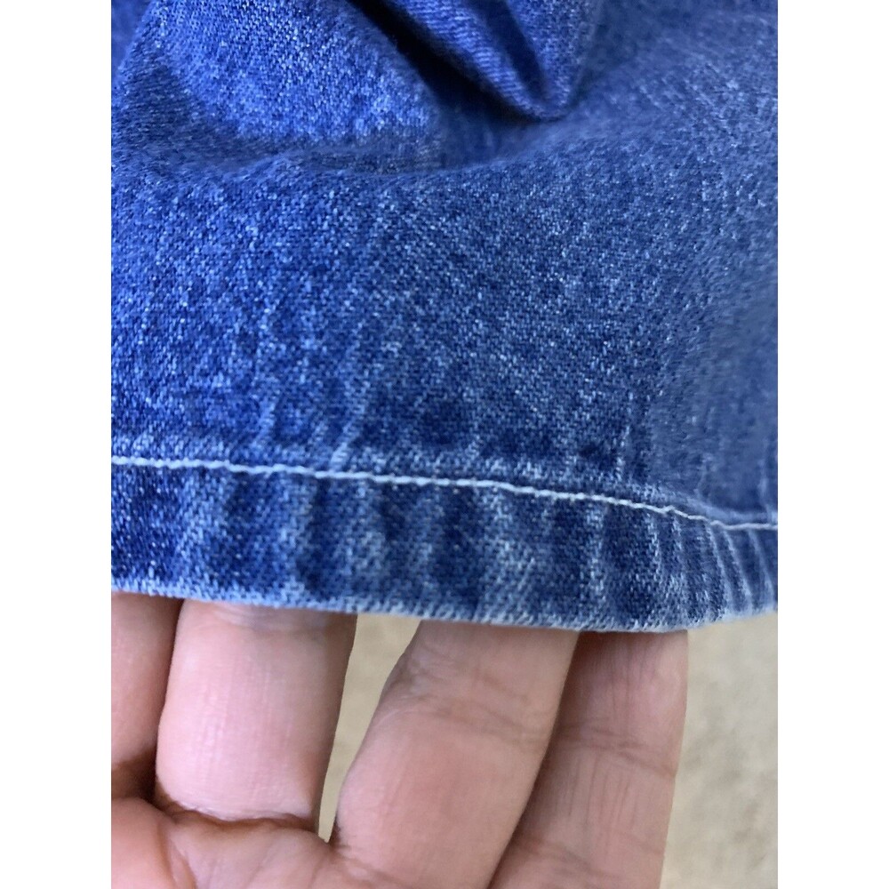 Vtg Sophia Rose Denim Dress Jumper Womens Y2K 90s Cottagecore Farm 14P Fits  S/M - Picture 11 of 16